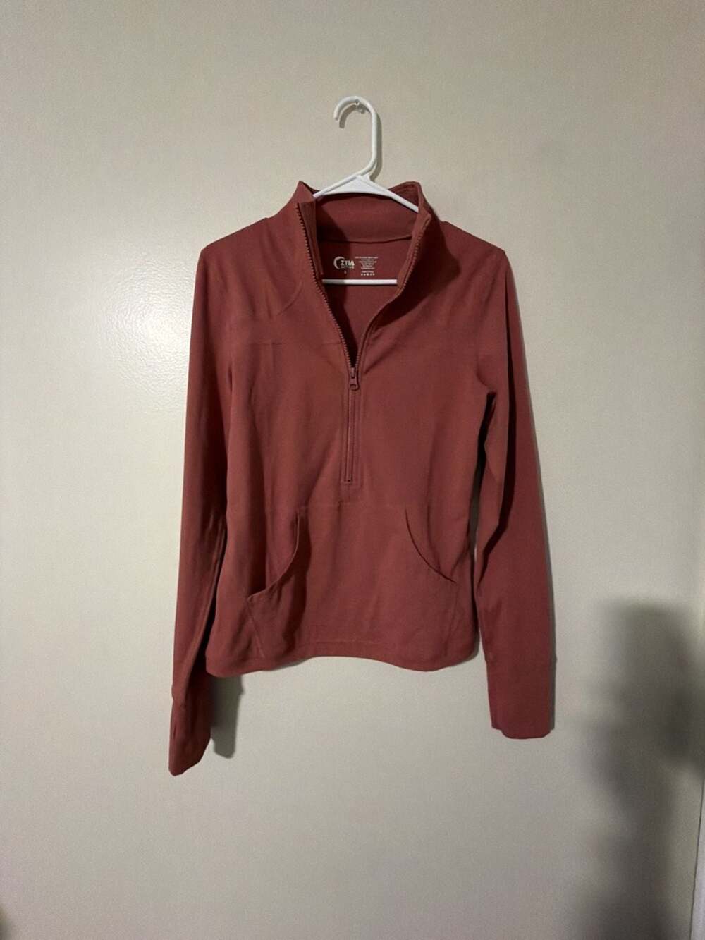ZYIA Active Salmon Pocket 1/2 Zip Pullover Size S